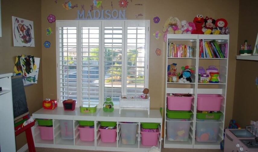 खिलौने के लिए आसान भंडारण विचार 