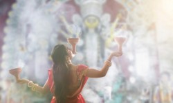 दुर्गा पूजा पाण्डल जो दैवीय शक्ति का जश्न मनाते हैं 